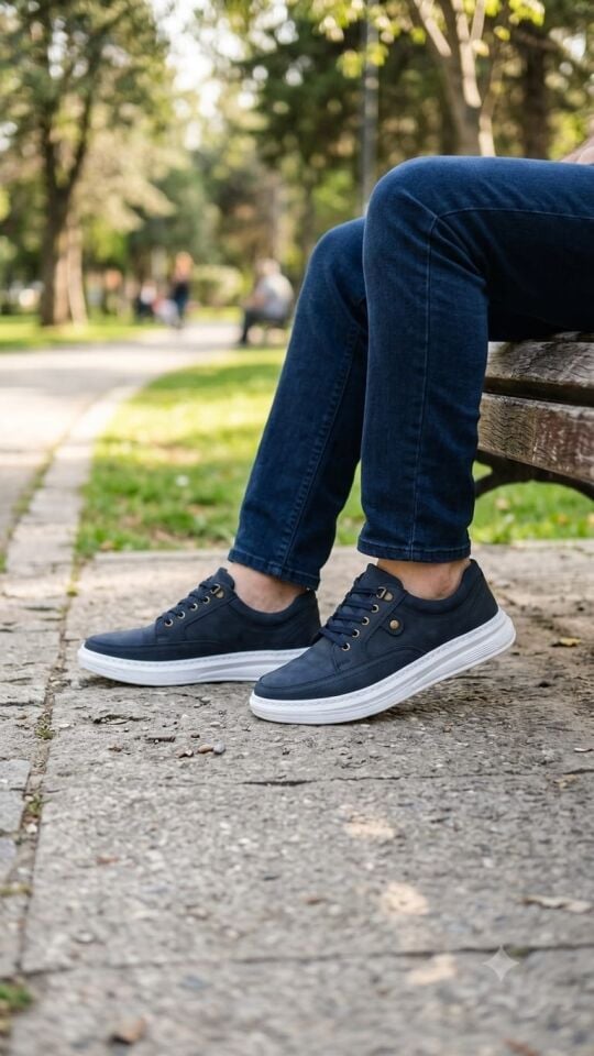 Lacivert Erkek Ayakkabı | Günlük Rahat Sneaker